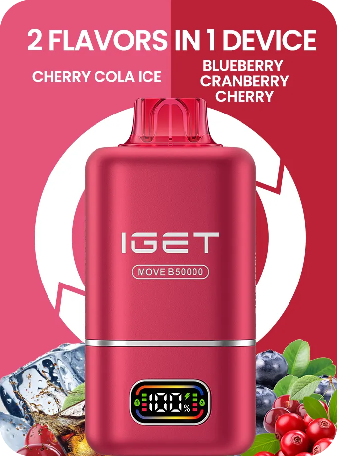 IGET MOVE B50000 (50k Puffs – 2 Flavours in 1 device) - Vape Shop Faridabad