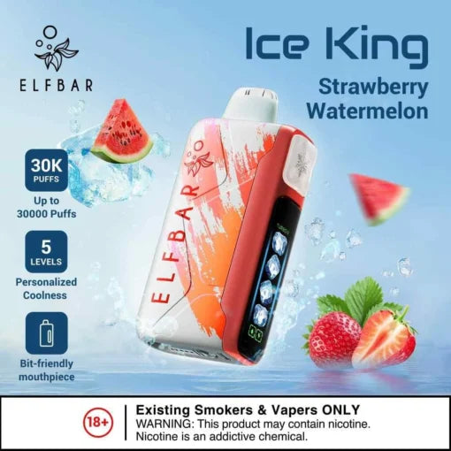 Elf Bar Ice King – Strawberry Watermelon – 30K - Vape Shop Faridabad