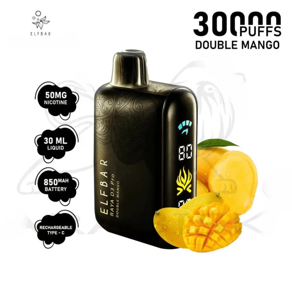 Elf bar Raya d3 pro -30k Double mango - Vape Shop Faridabad