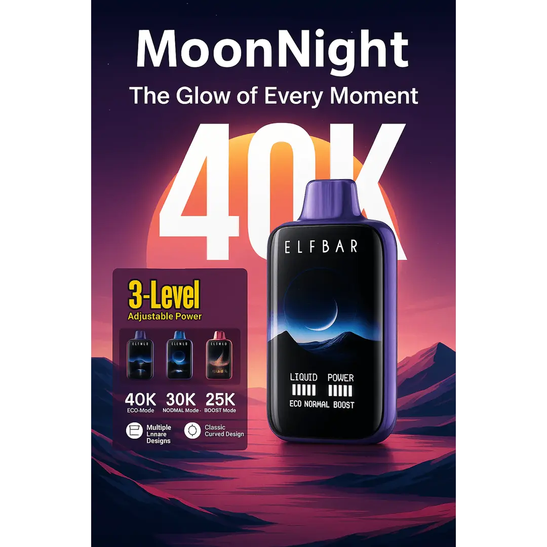 Elf Bar Moon Night 40k – Strawberry Kiwi Ice - Vape Shop Faridabad