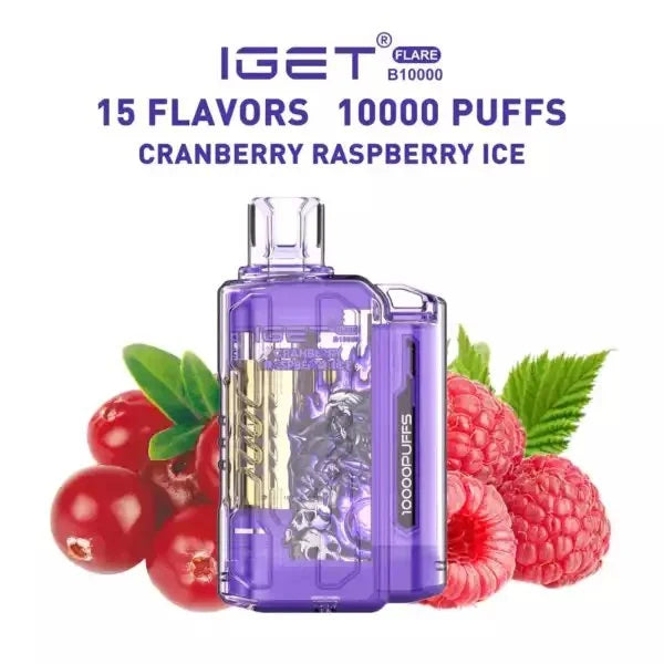 IGET FLARE B10000 – Cranberry Raspberry ice - Vape Shop Faridabad