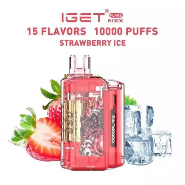 IGET FLARE B10000 – Strawberry ice - Vape Shop Faridabad