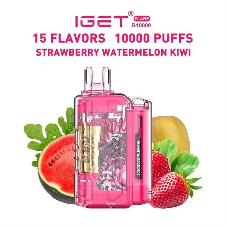 IGET FLARE B10000 – Strawberry Watermelon Kiwi - Vape Shop Faridabad