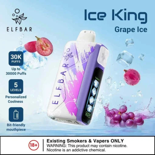 Elf Bar Ice King – Grape Ice – 30K - Vape Shop Faridabad